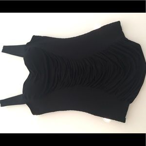 Elie Tahari Women Black Tank Drape Fitted Cups XS